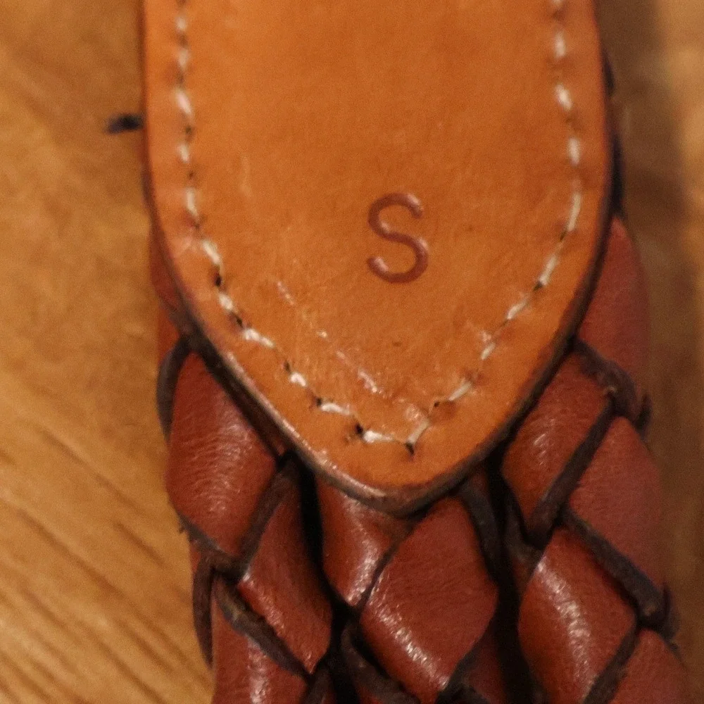 Brighton Vintage 1995 Braided Leather Belt Womens Size S Brown Western Boho